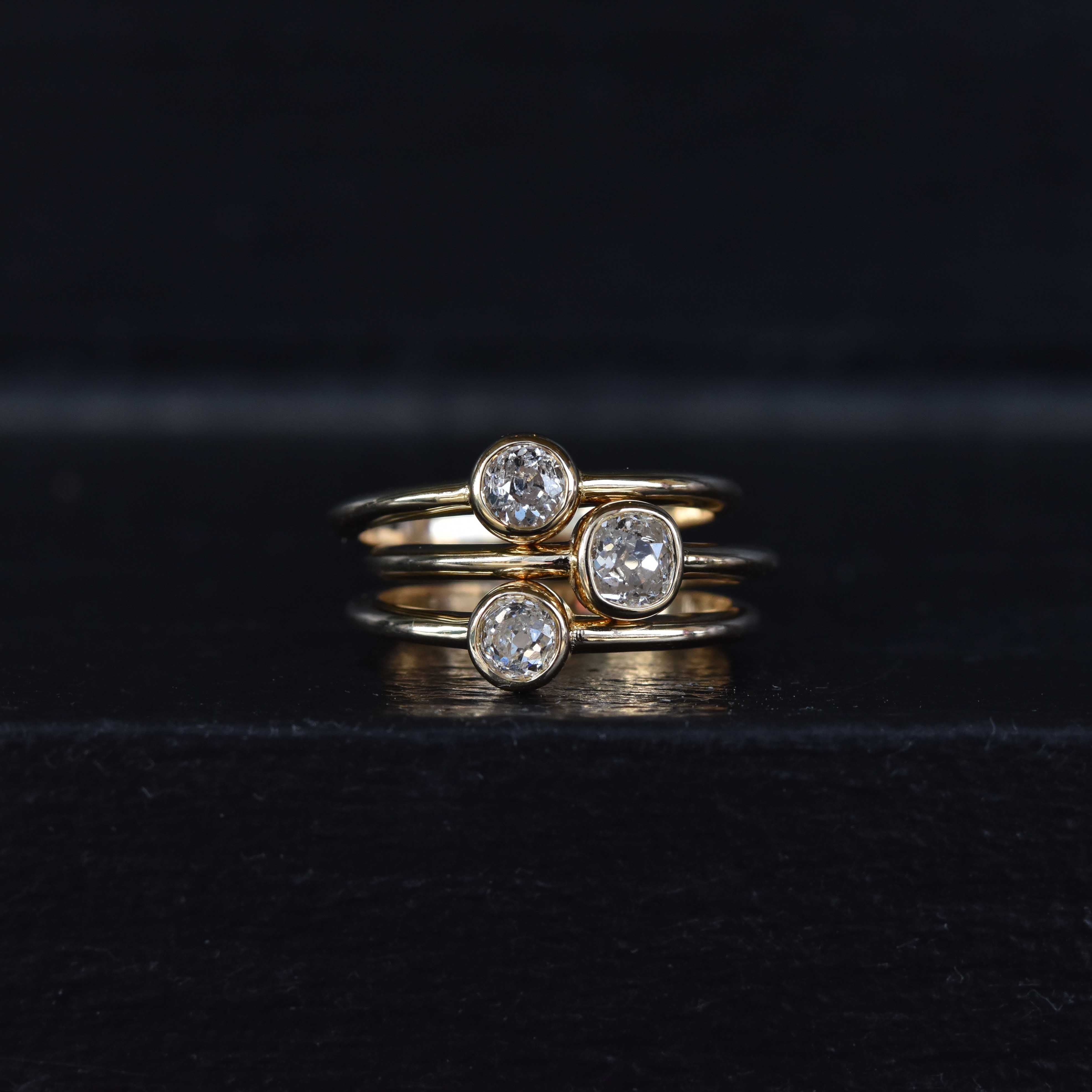 Before & After: Cocktail Ring Reset Into Stacking Rings For Kathleen