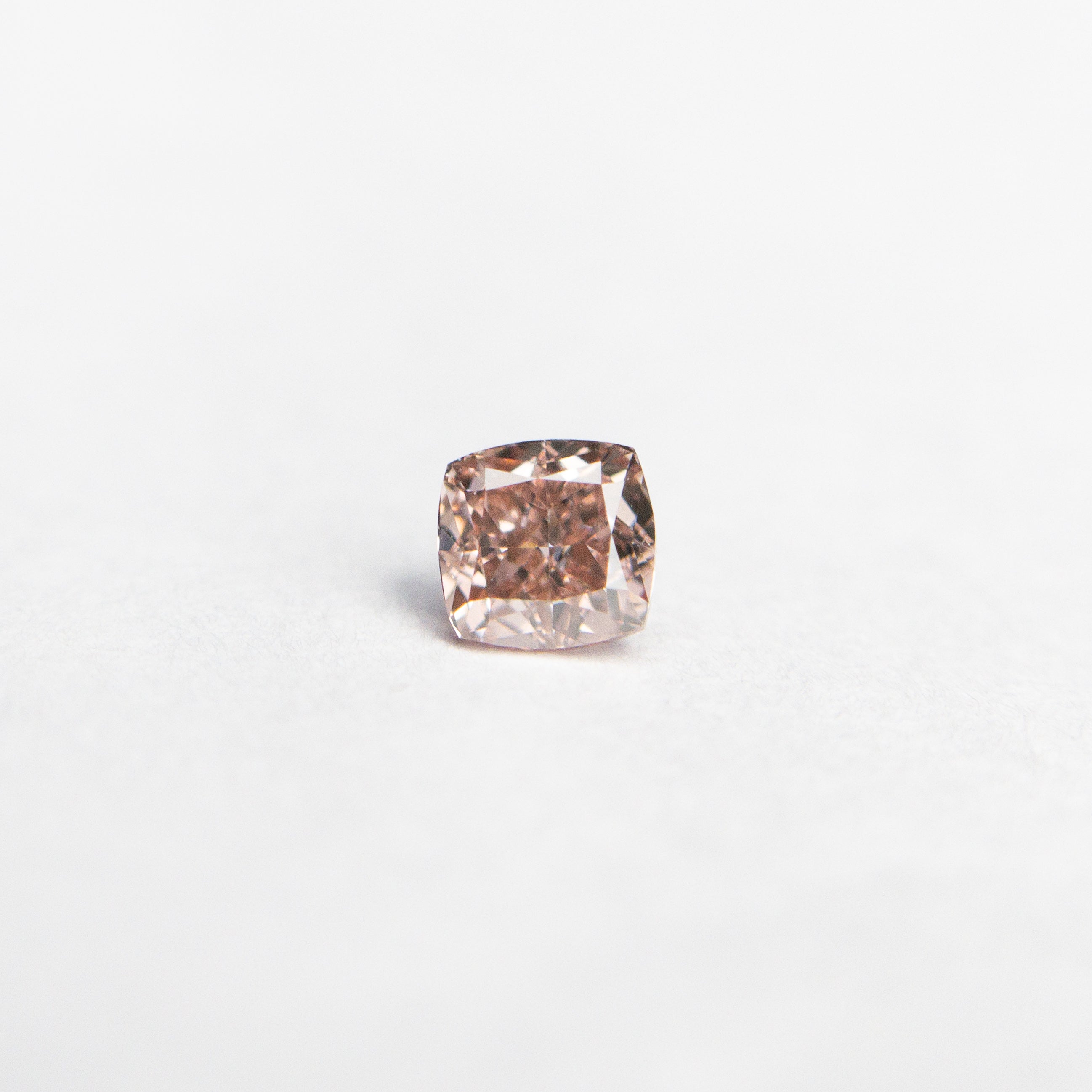 0.13ct 2.79x2.72x1.87mm GIA Fancy Orangy Pink Cushion Brilliant π¦πΊ 24100-01