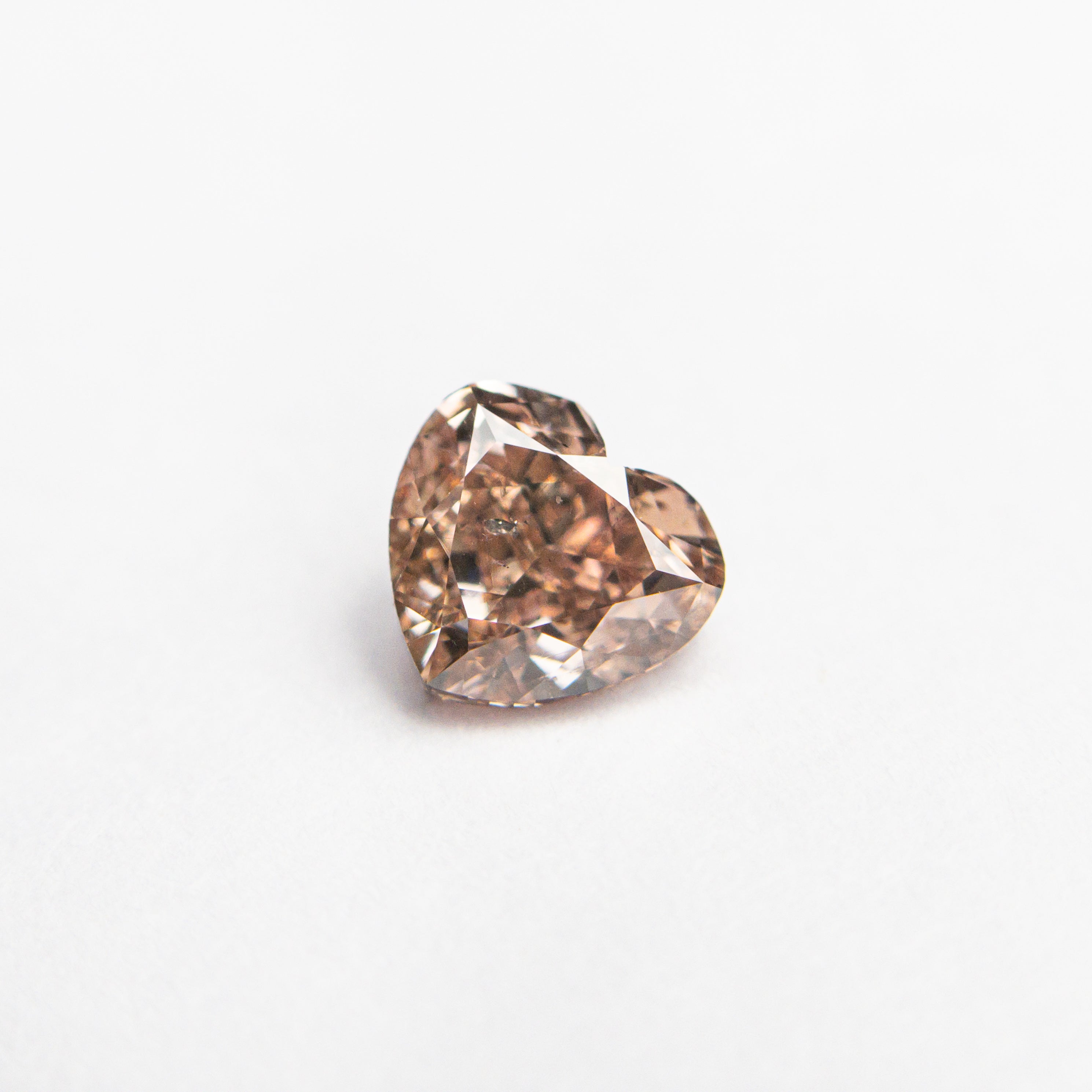 0.53ct 4.73x5.14x2.92mm GIA I1 Fancy Brown-Pink Heart Brilliant π¦πΊ 24115-01
