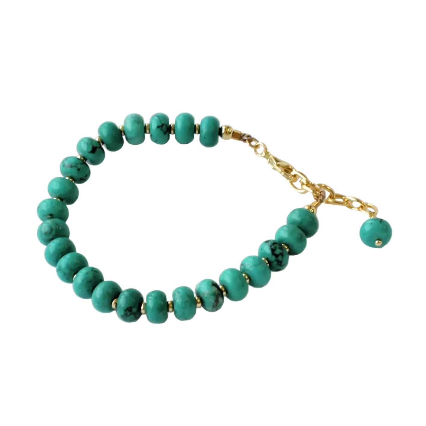 Beaded Stone Candy Bracelet - Turquoise