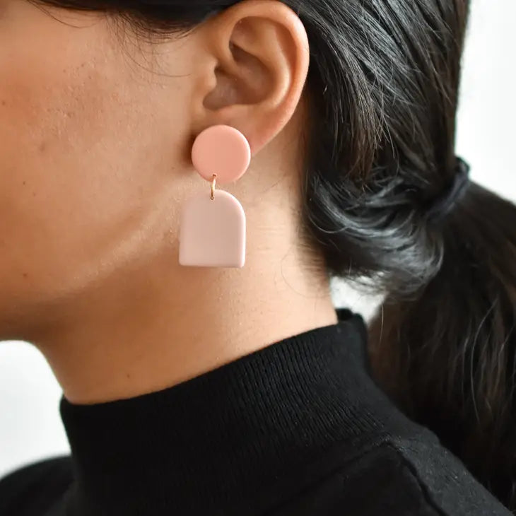 Circle Arch Dangles - Mulberry + Plum