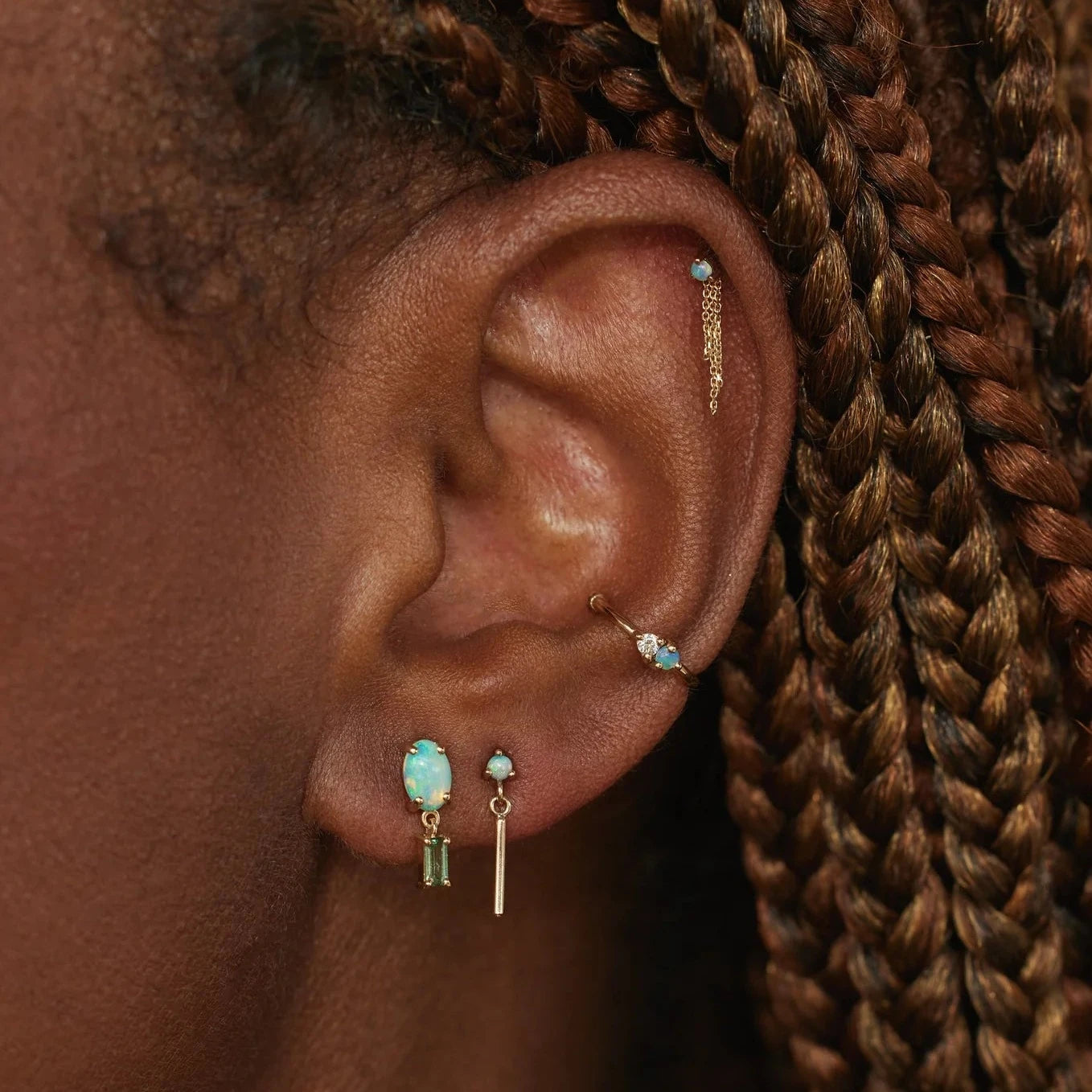 Opal and Tourmaline Stela Earring