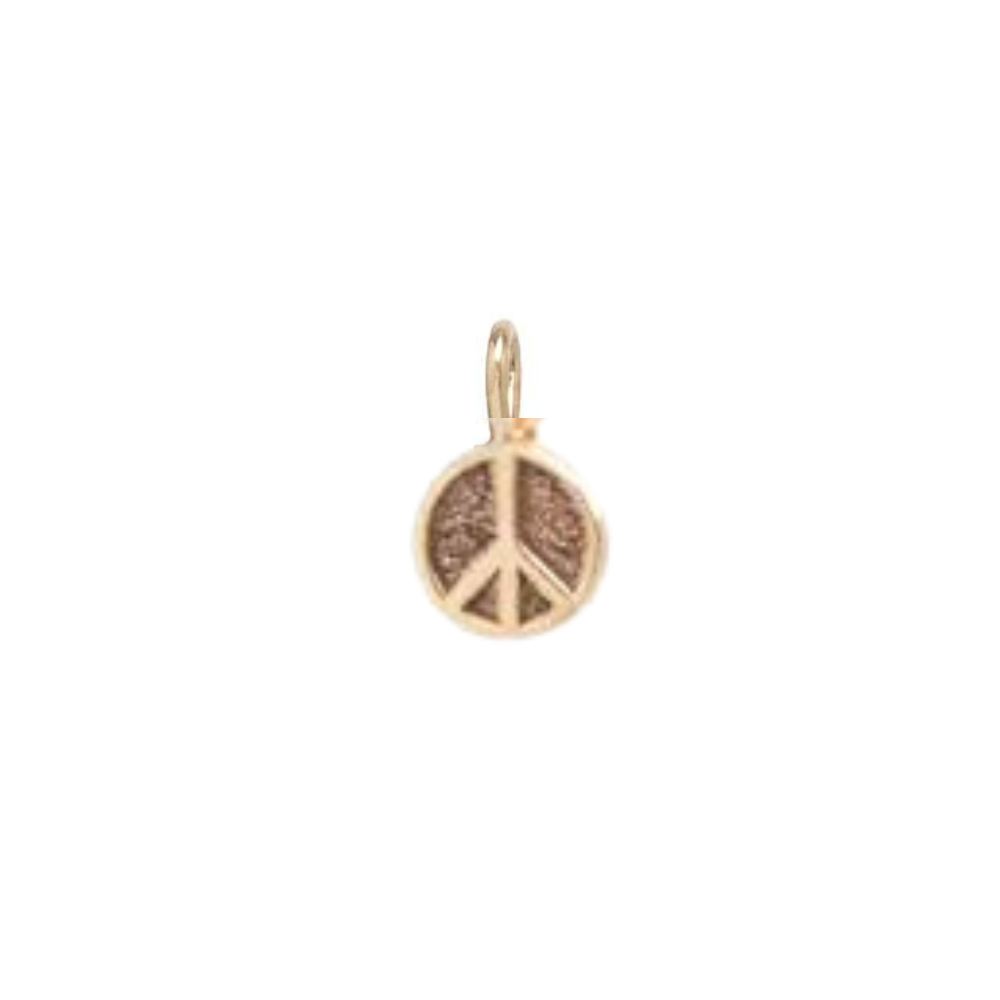 Welded Endless Bracelet - Gold Peace Sign Charm