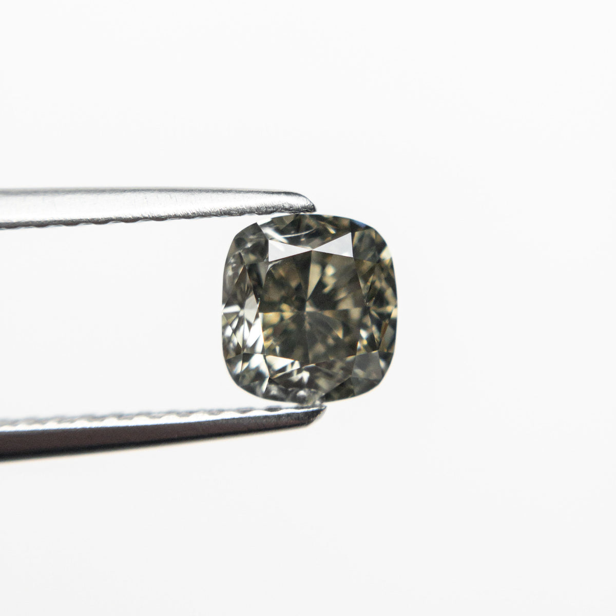 1.01ct 5.22x5.59x3.90mm Fancy Grey Cushion Brilliant 19913-02