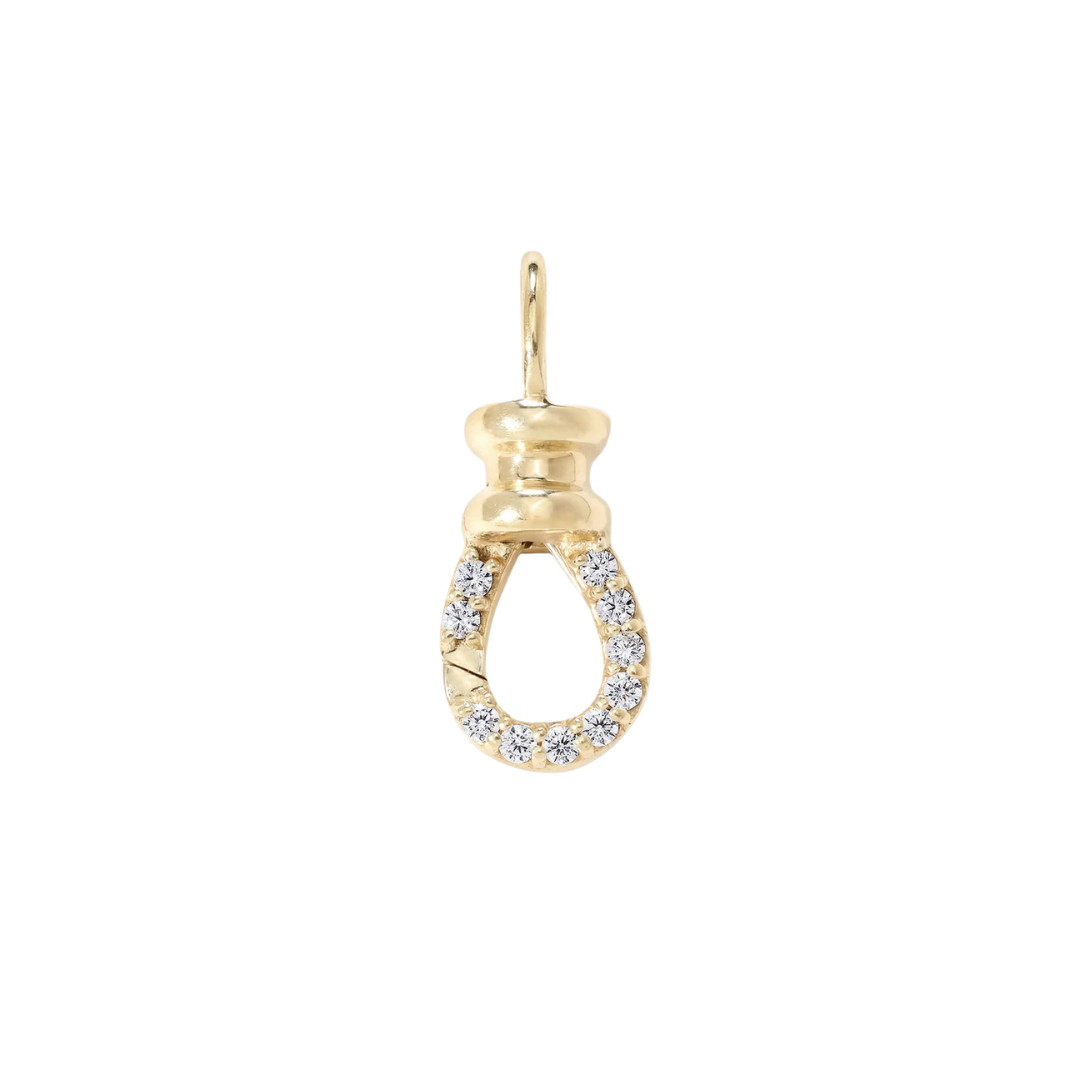 Pavé Diamond Gold Swivel
