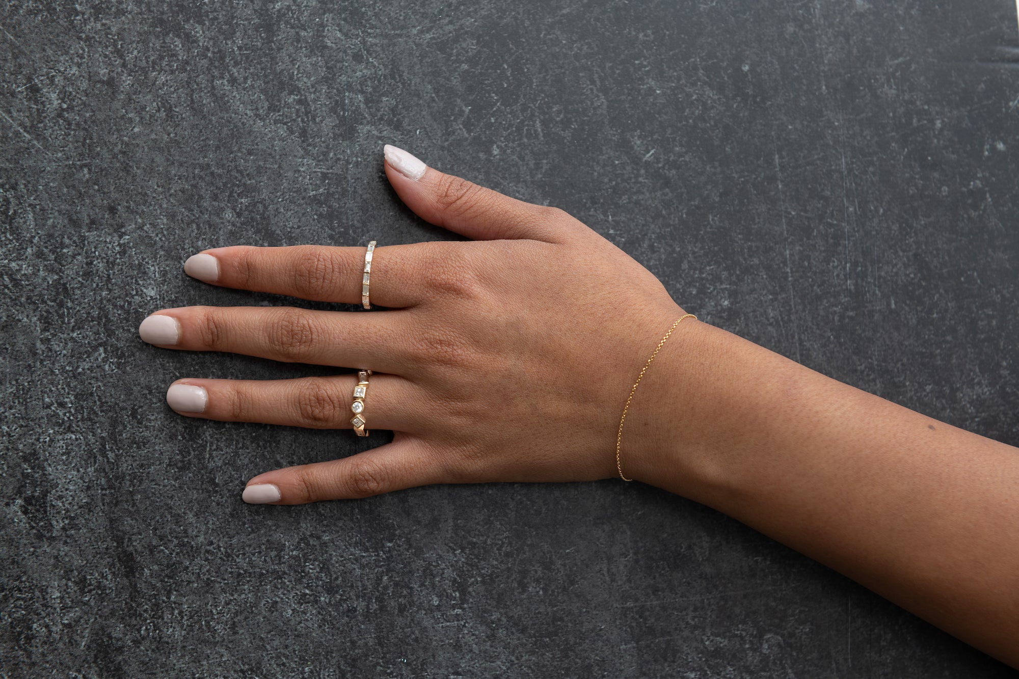 Mixed Shape Bezel Band