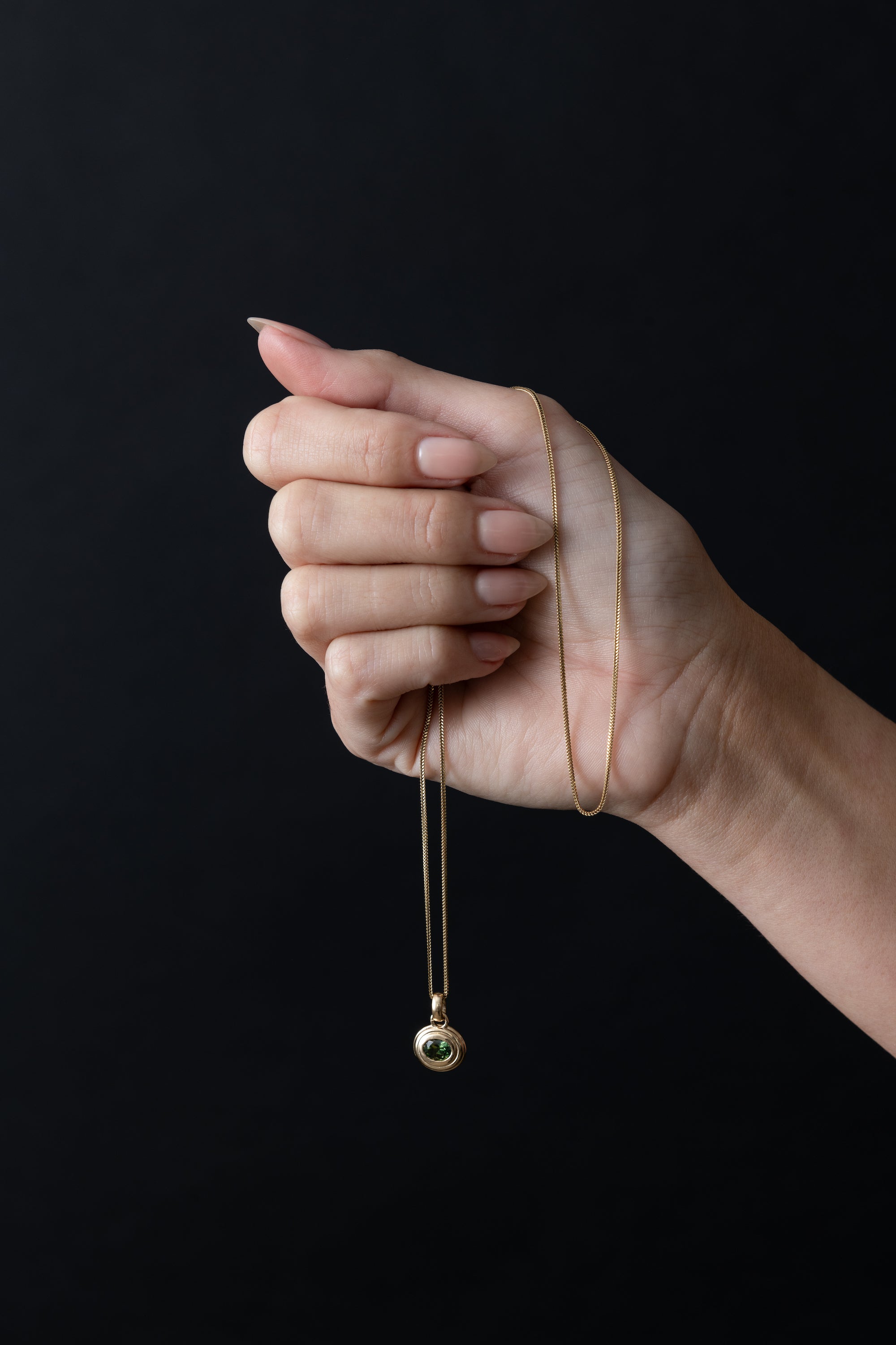 One Of A Kind Green Sapphire Necklace