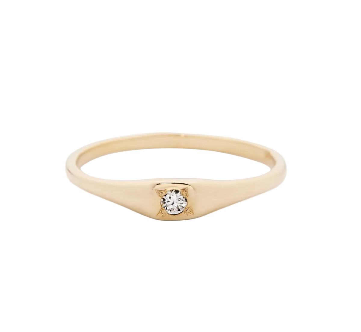 Little Signet Diamond Ring