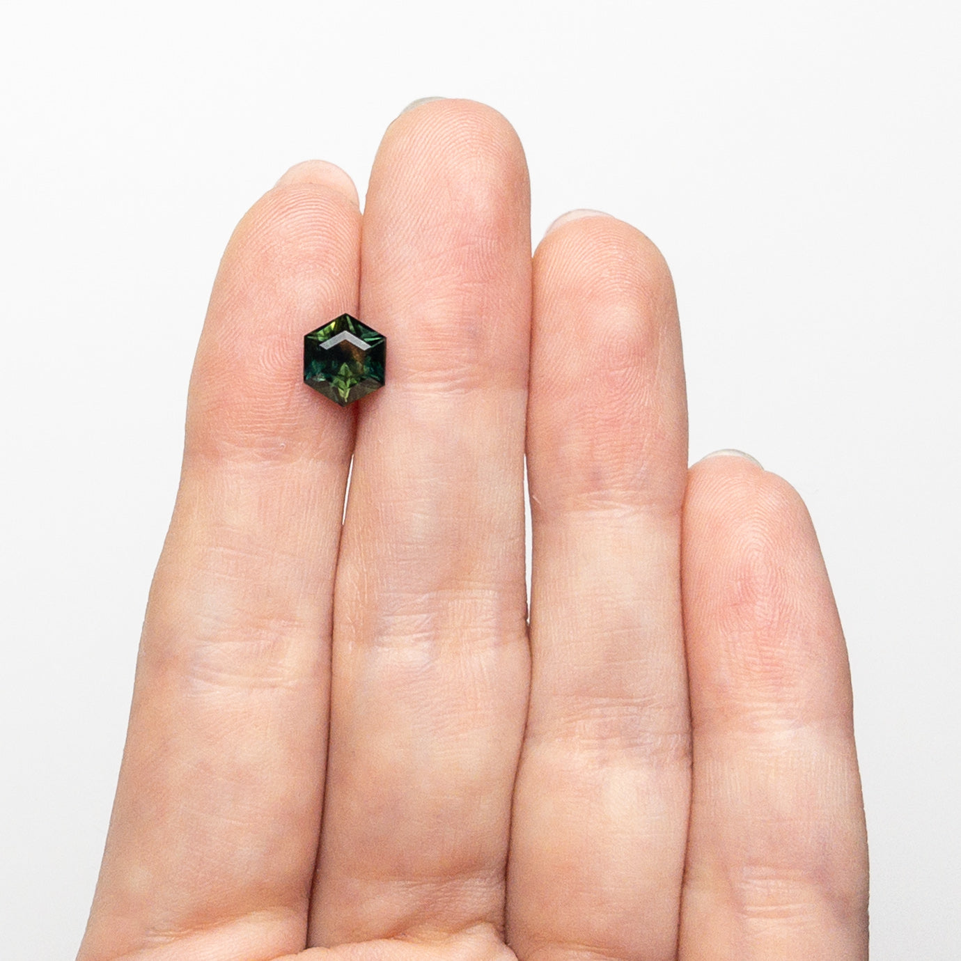 1.52ct 7.68x6.70x4.22mm Hexagon Step Cut Sapphire 25384-02