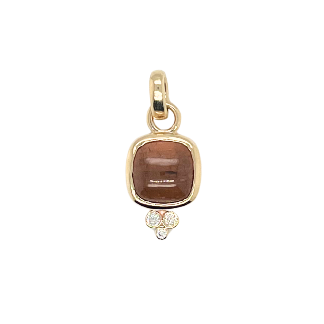 One Of A Kind Cushion Orange Tourmaline Pendant