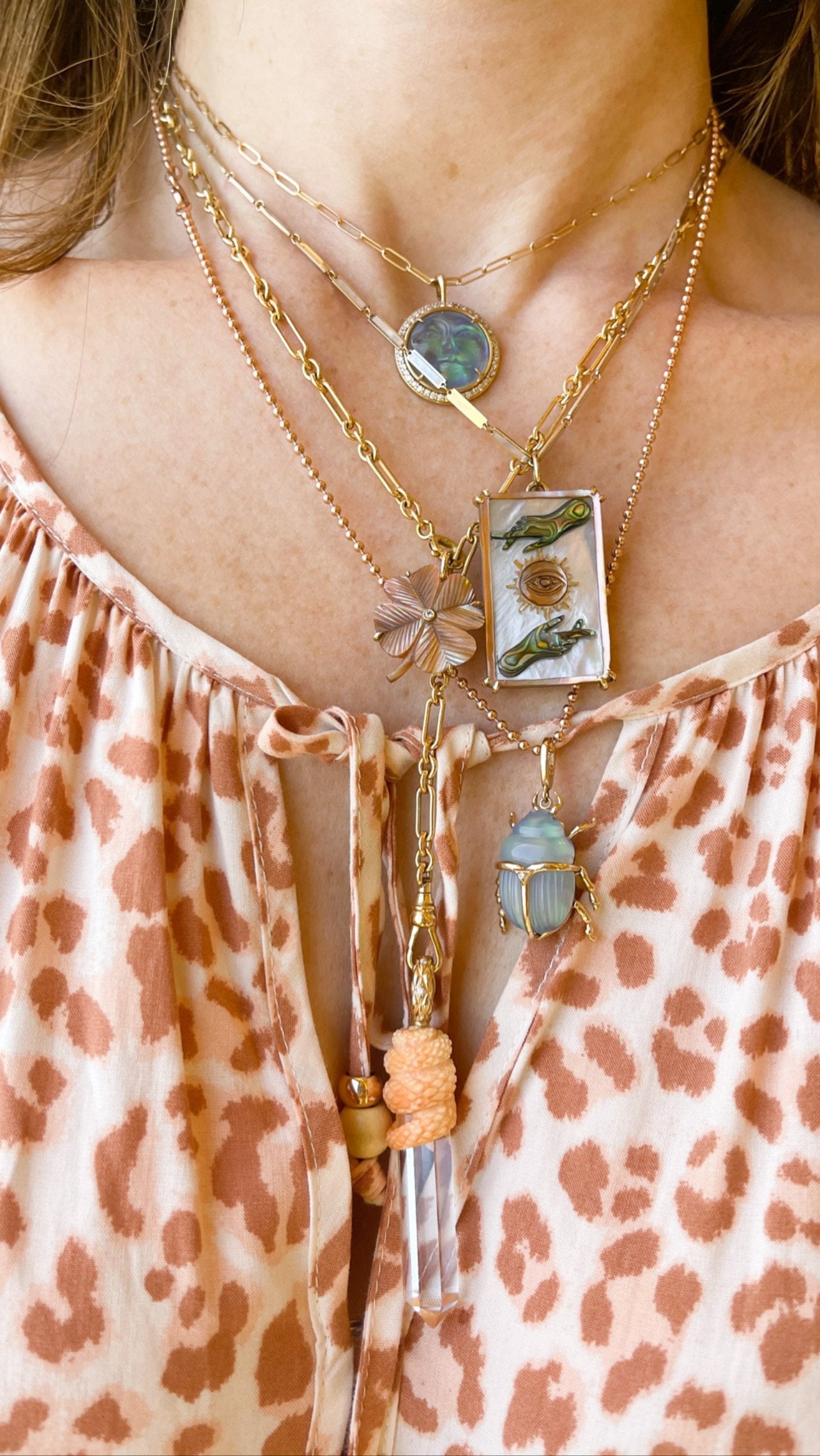 Luminescent Scarab Beetle Charm — Maura Green Trunk Show