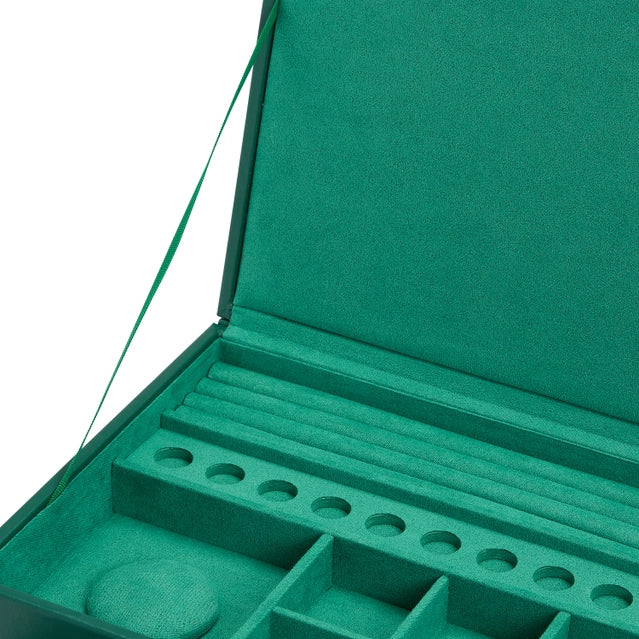 Sophia Jewelry Box with Drawers - Forest Green