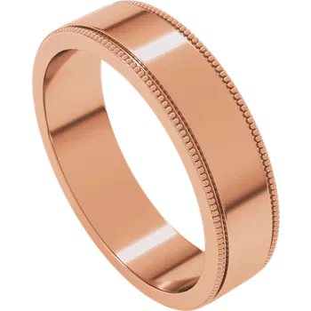 Milgrain Edge Flat Band