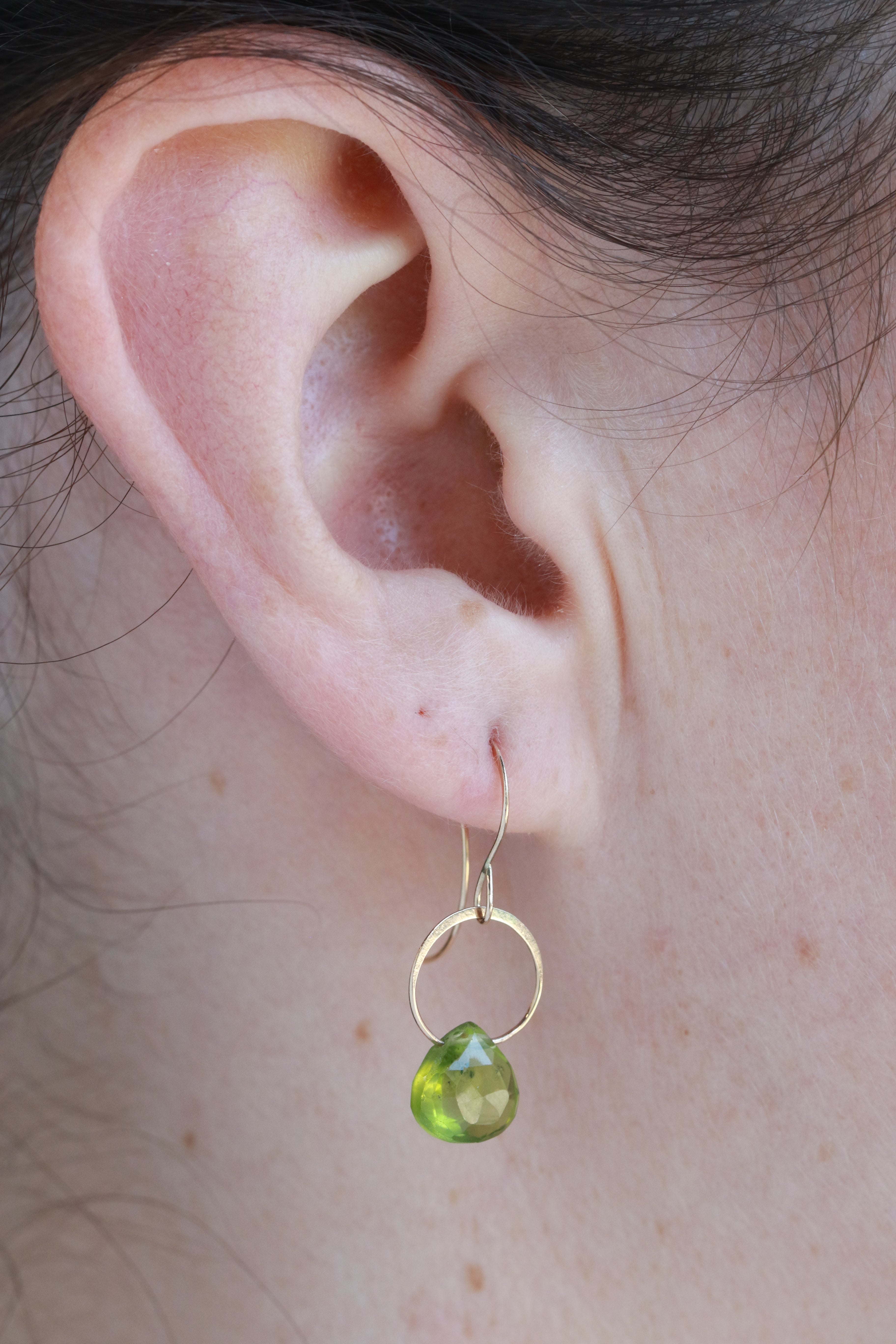 Peridot Single Drop Earrings - Melissa Joy Manning Residency