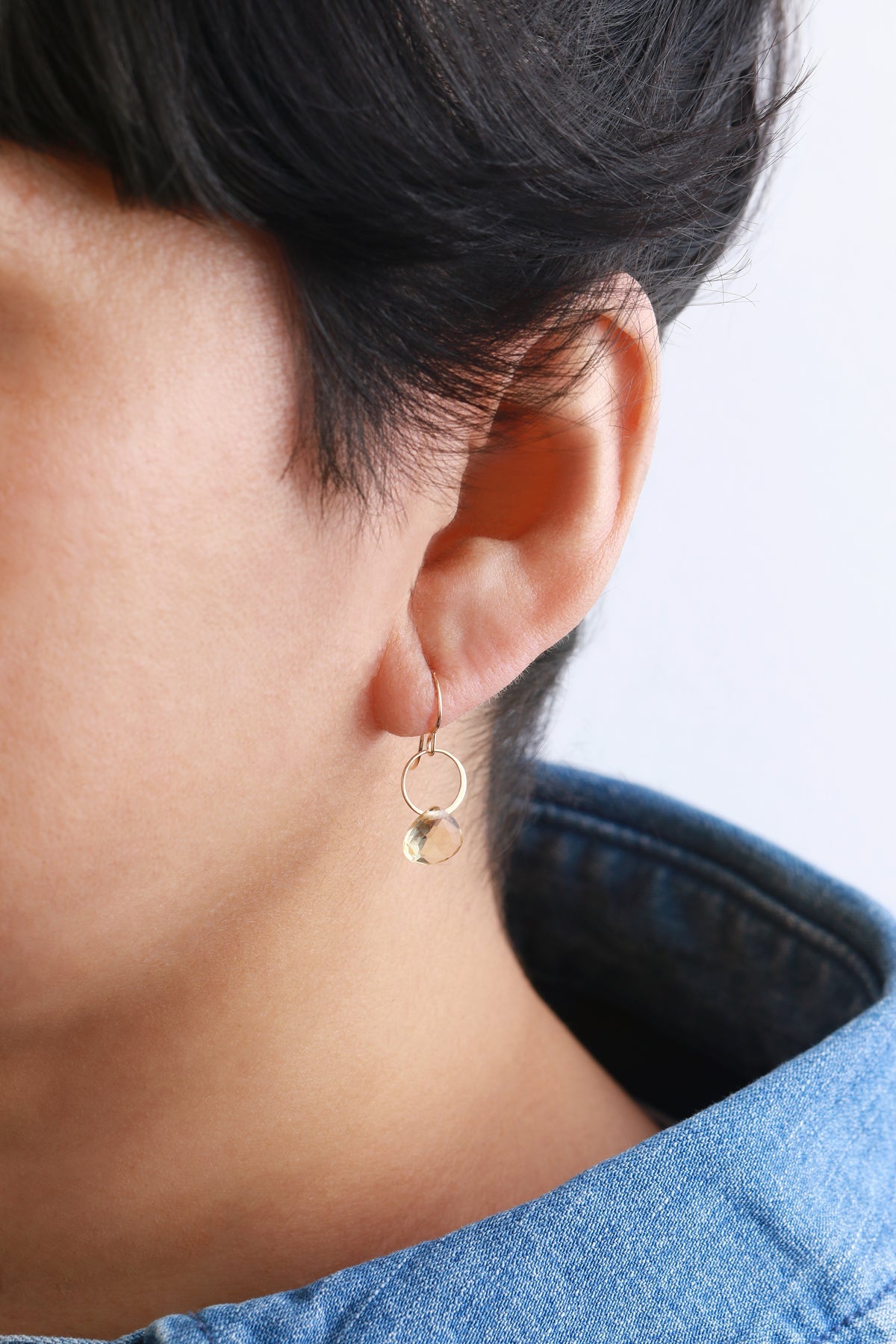 Citrine Single Drop Earrings - Melissa Joy Manning Residency