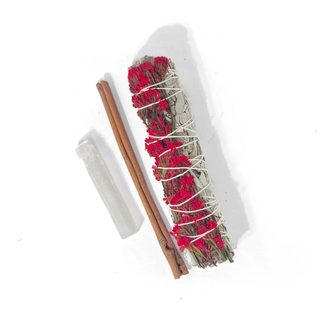 Holiday Spirits + White Sage Energy Clearing Smudge Stick
