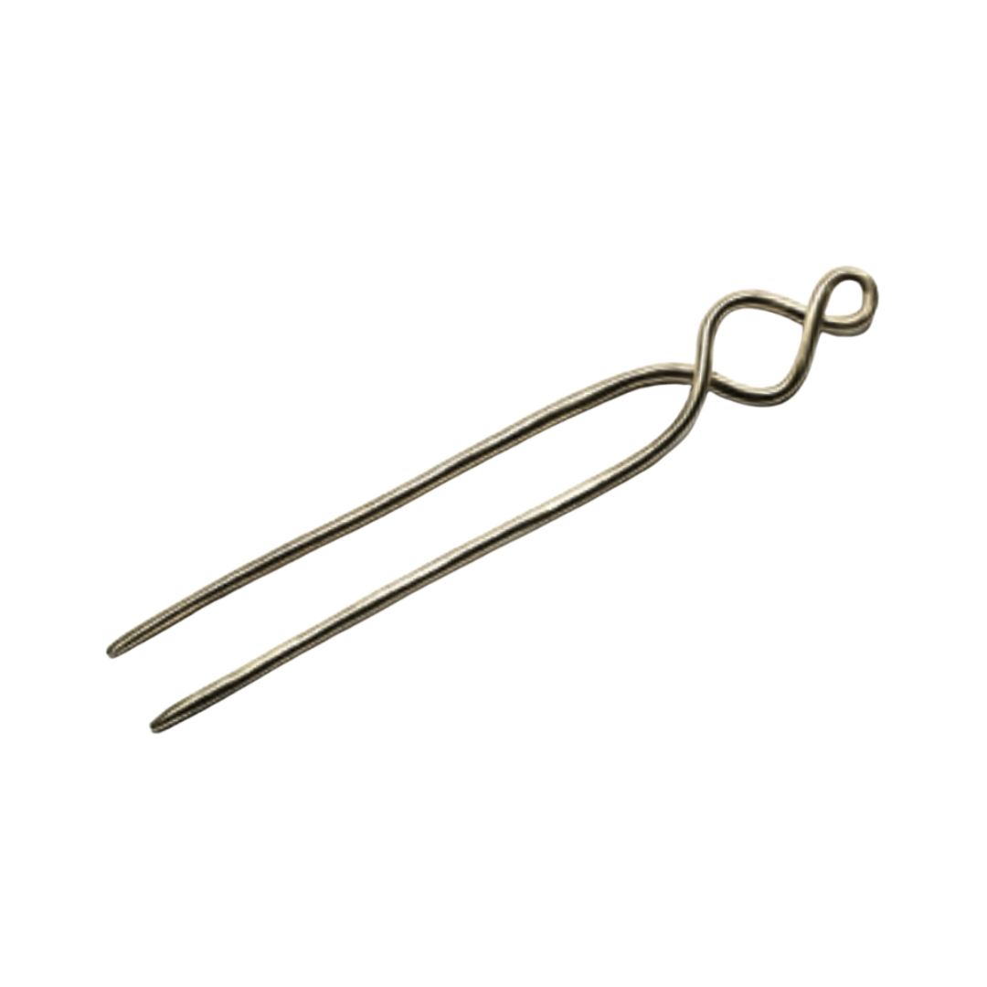 Twisted French Brass Hair Pin — 8.6.4 Trunk Show