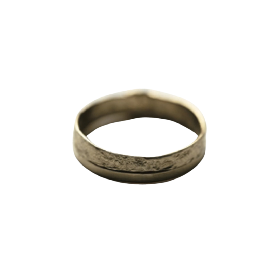 Textured Flat Brass Ring — 8.6.4 Trunk Show