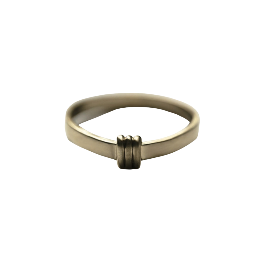 Small Ridged Brass Ring — 8.6.4 Trunk Show