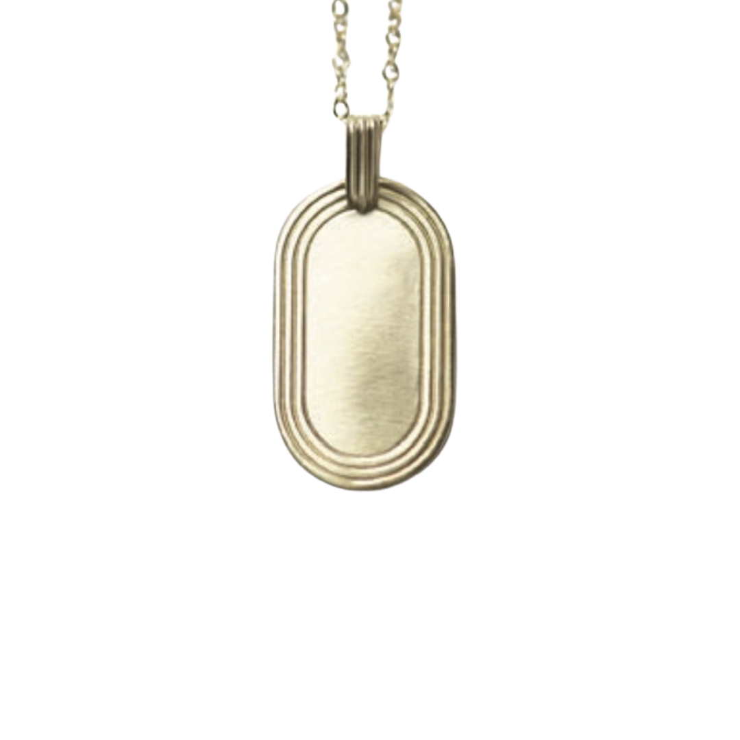 Tag Brass Necklace — 8.6.4 Trunk Show