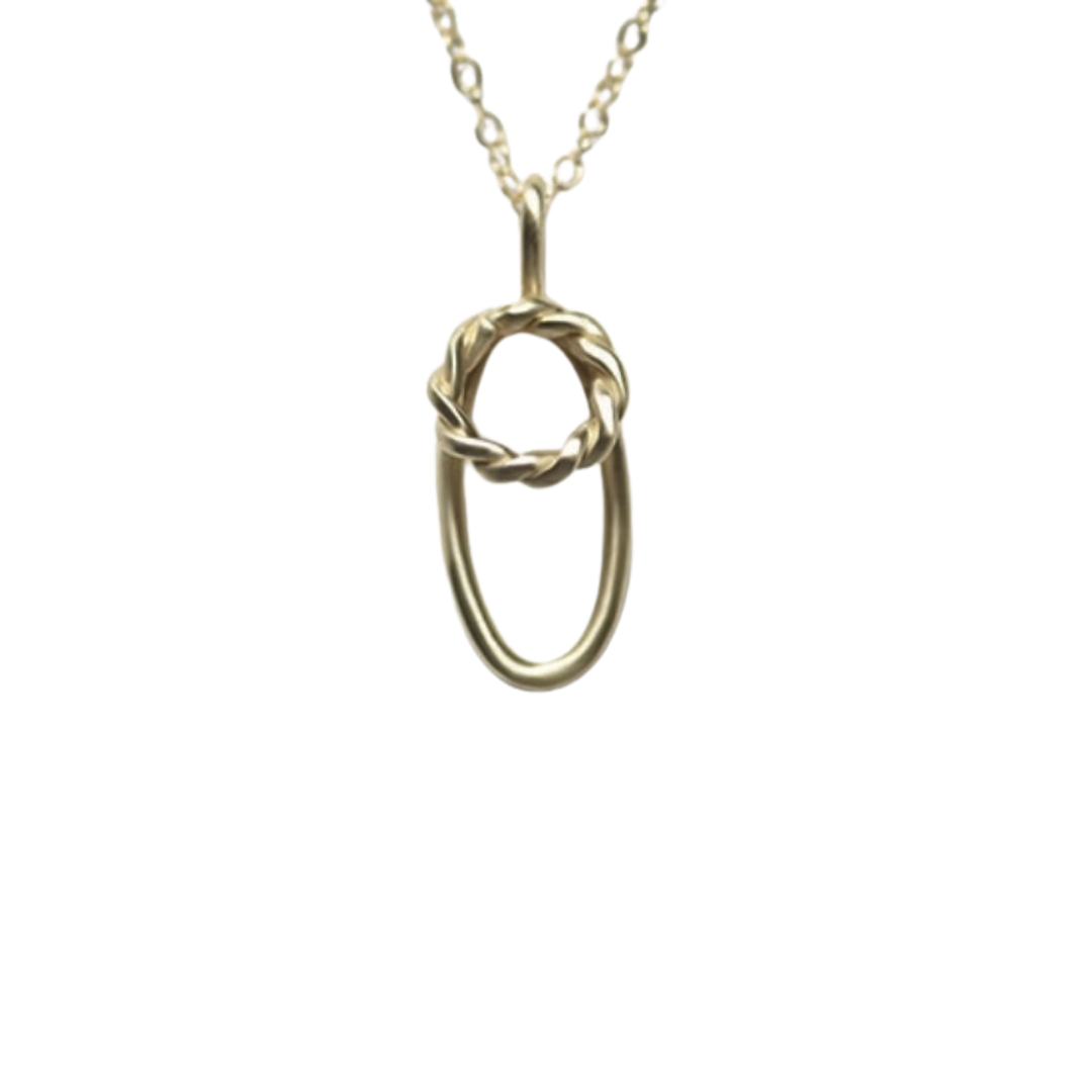 Twisted Open Circle Brass Necklace — 8.6.4 Trunk Show