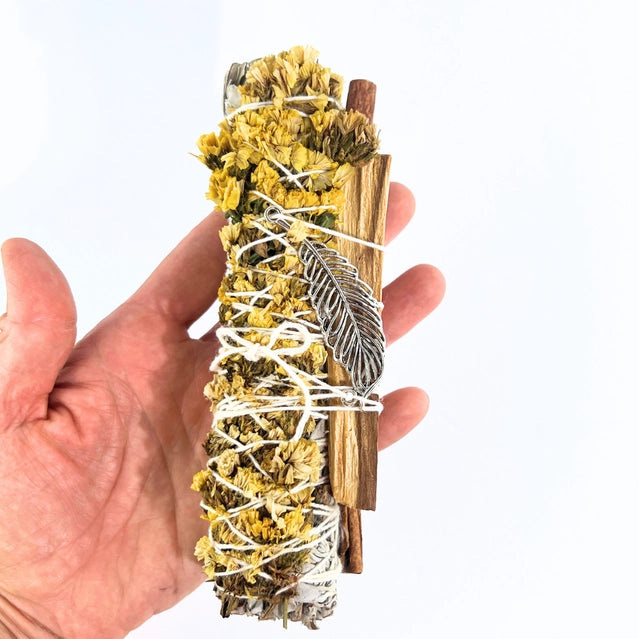 Light As A Feather Ritual Set – White Sage Smudge Stick