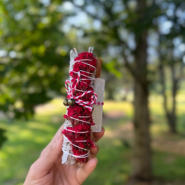 Holiday Spirits + White Sage Energy Clearing Smudge Stick