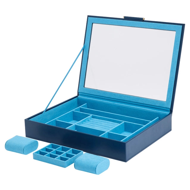 Sophia Jewelry Box with Window - Indigo