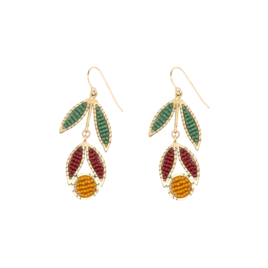 Wildflower Earrings - Crimson