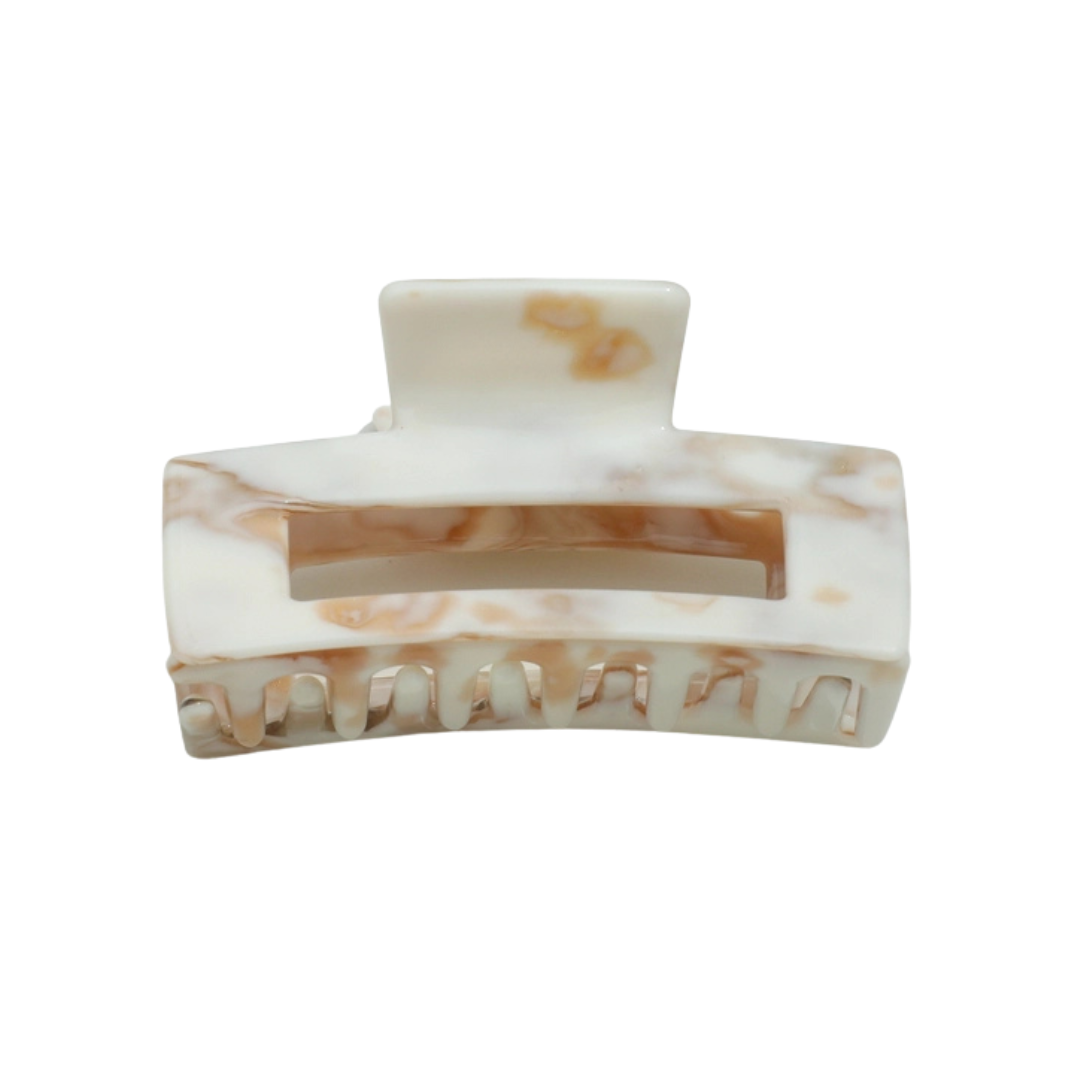 Luna Large Claw Clip - Calacatta Gold