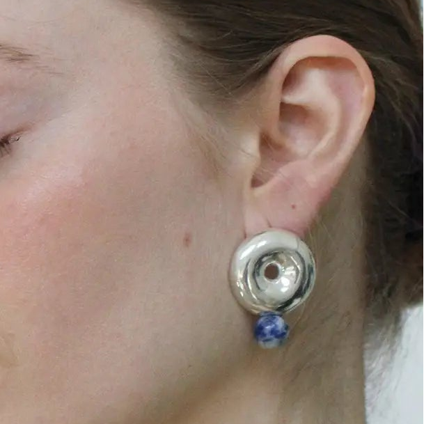 Blue Jasper Albers Earrings