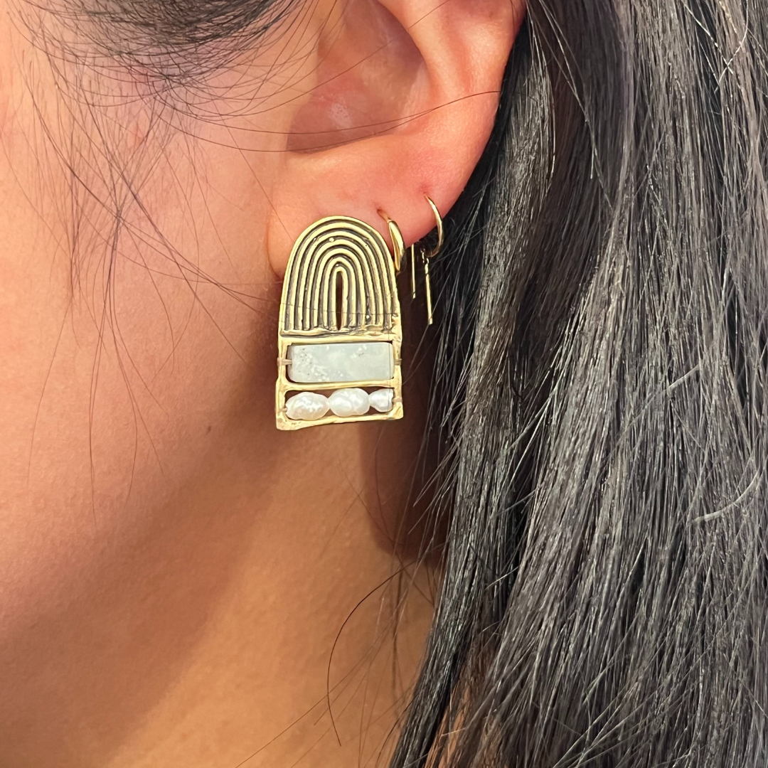 Kora Studs - Pearl