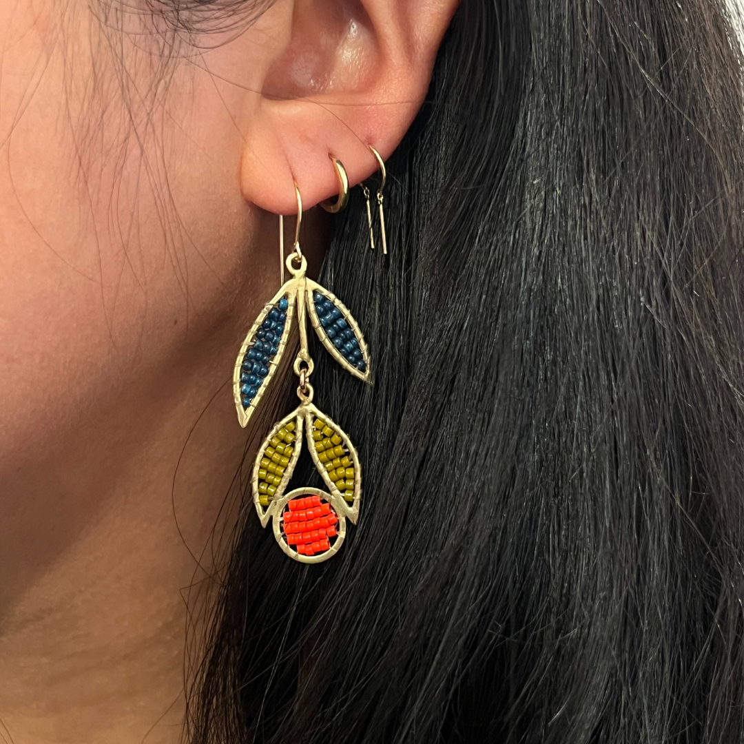 Wildflower Earrings - Red Buggy