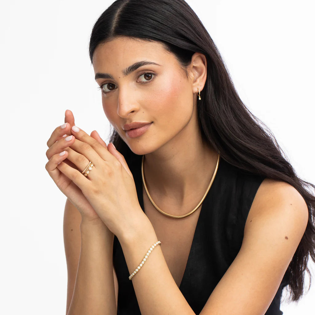 Single Diamond Raindrop Huggies