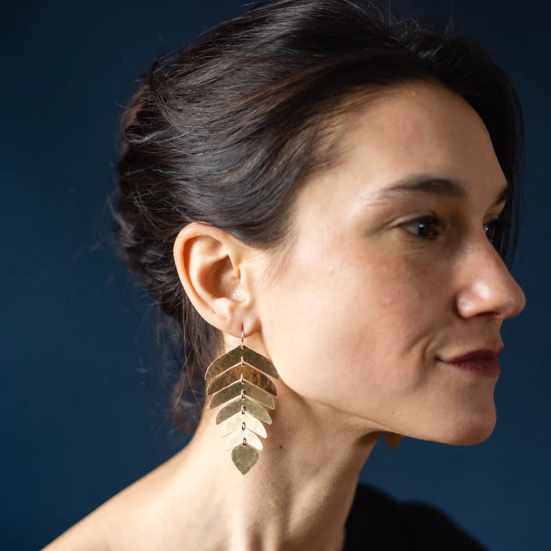 Anya Earrings - Brass