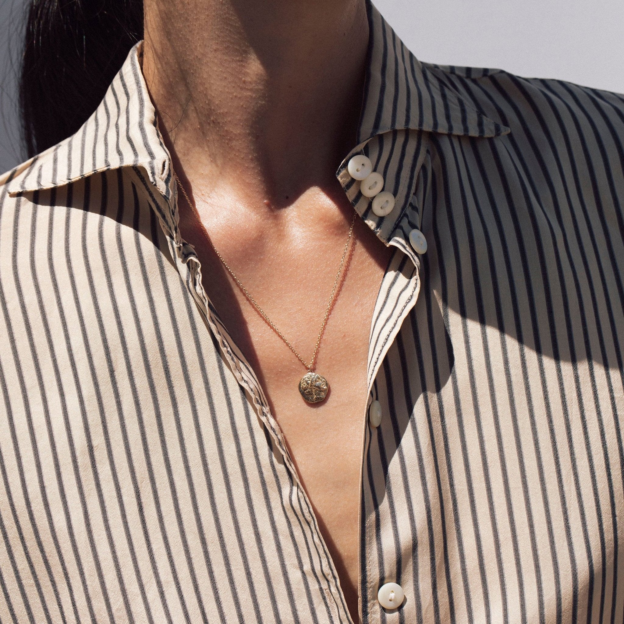 Athena Coin Pendant Necklace