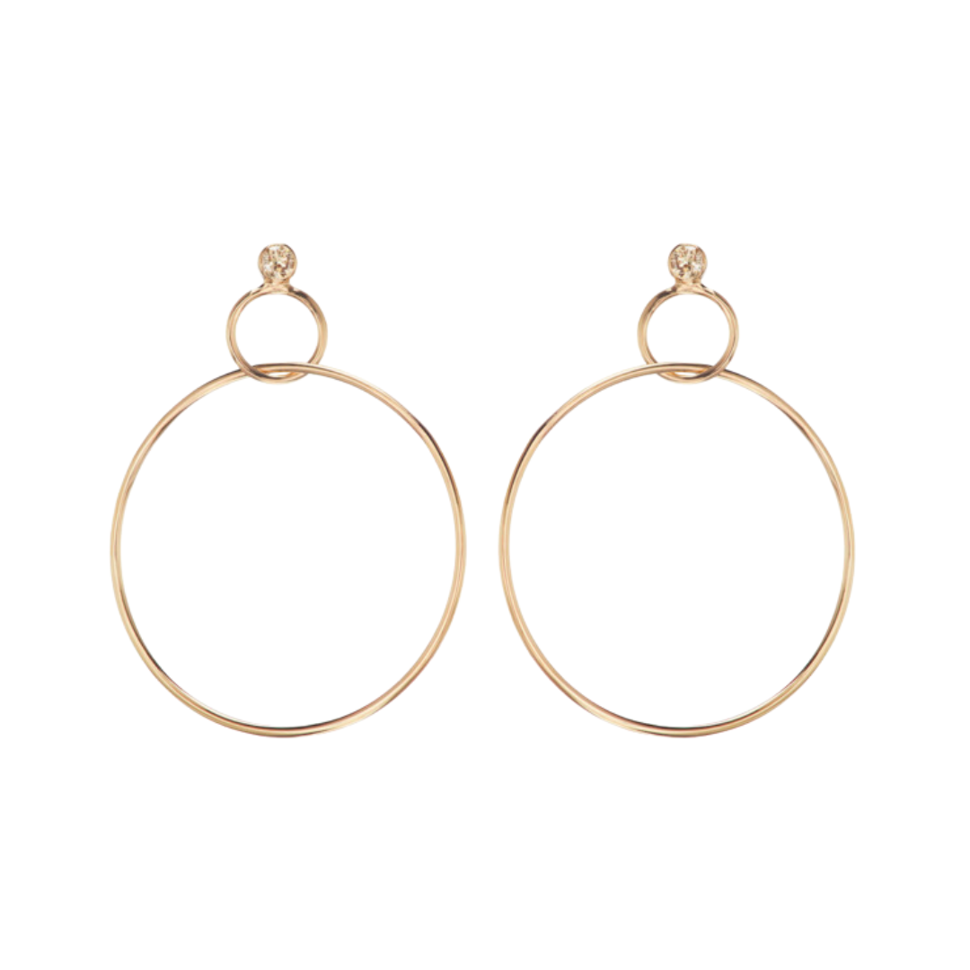 Here My Love Hoops - Champagne Diamond — BRUCE Jewelry Trunk Show