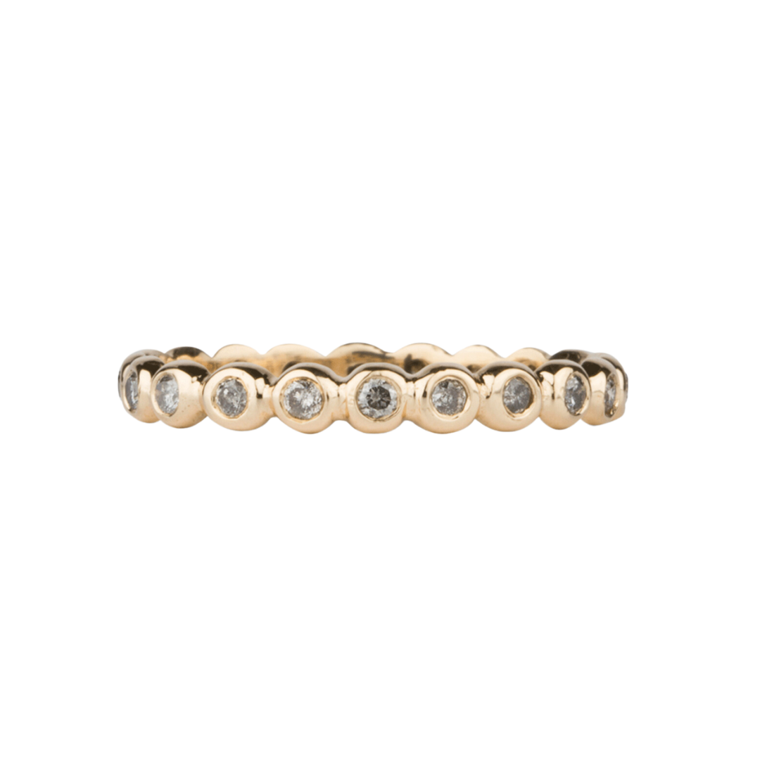 Grey Diamond + Gold Droplet Band