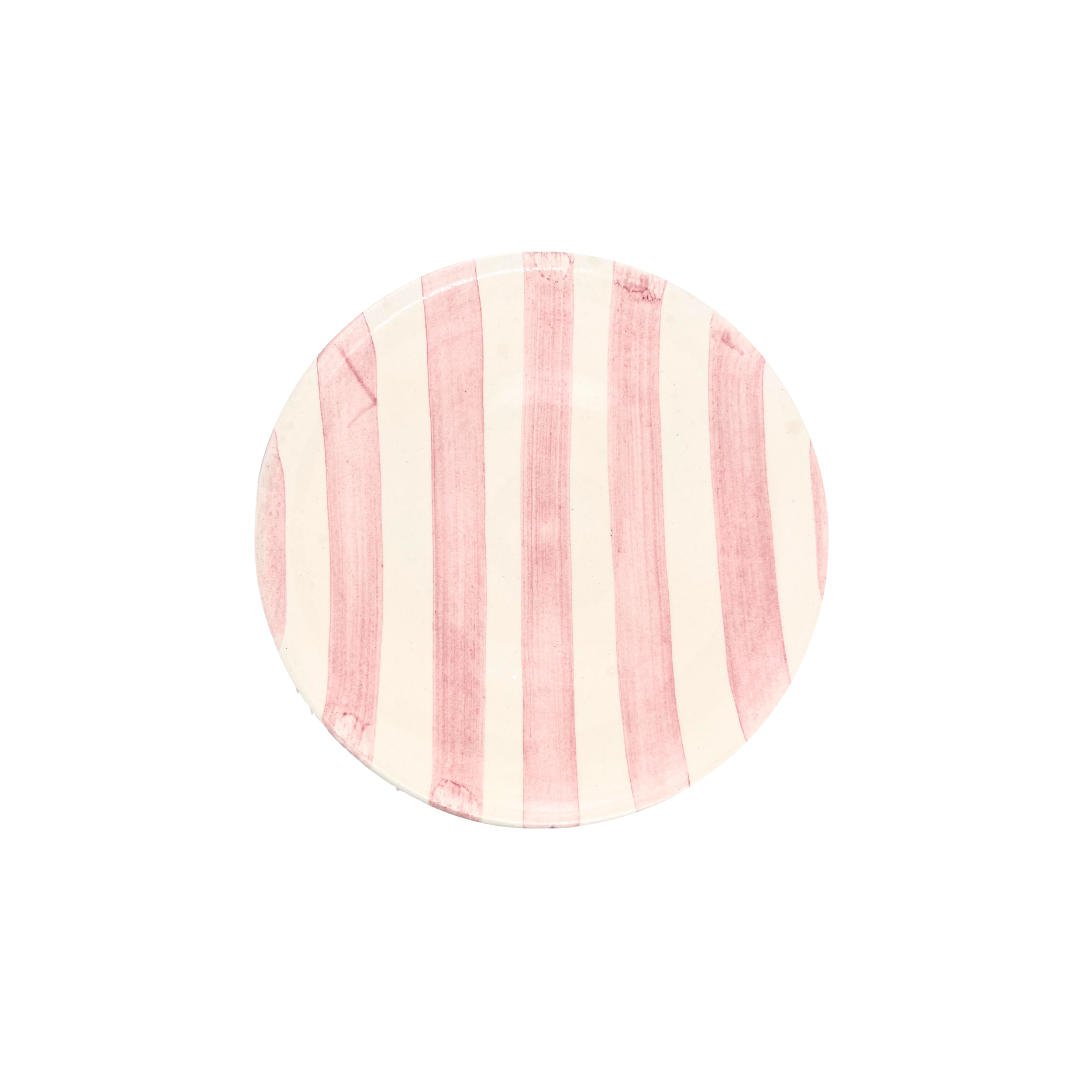 Mini Bold Stripe Plate - Mauve