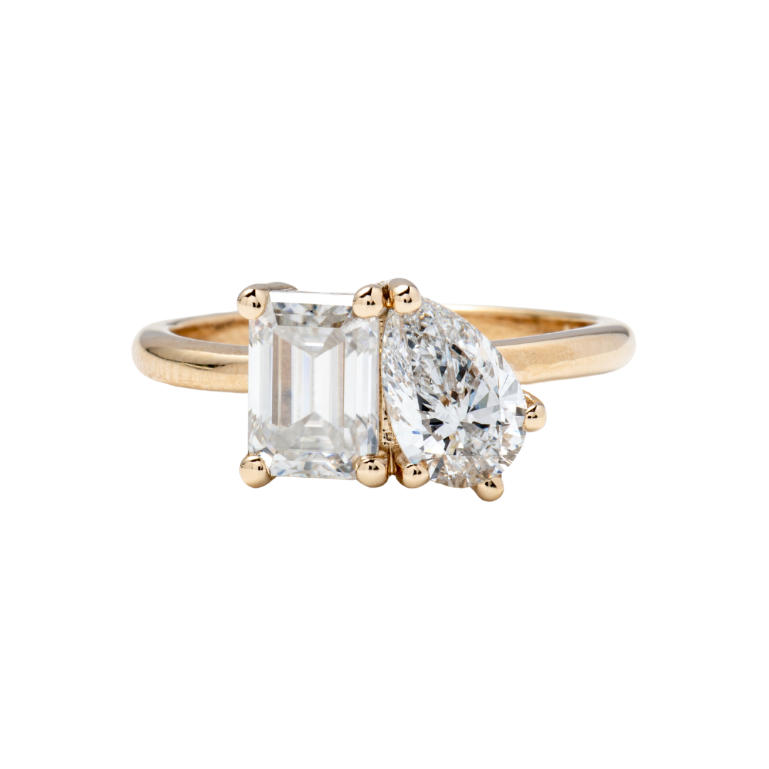Commitment Collection: Peony Two-Stone Ring