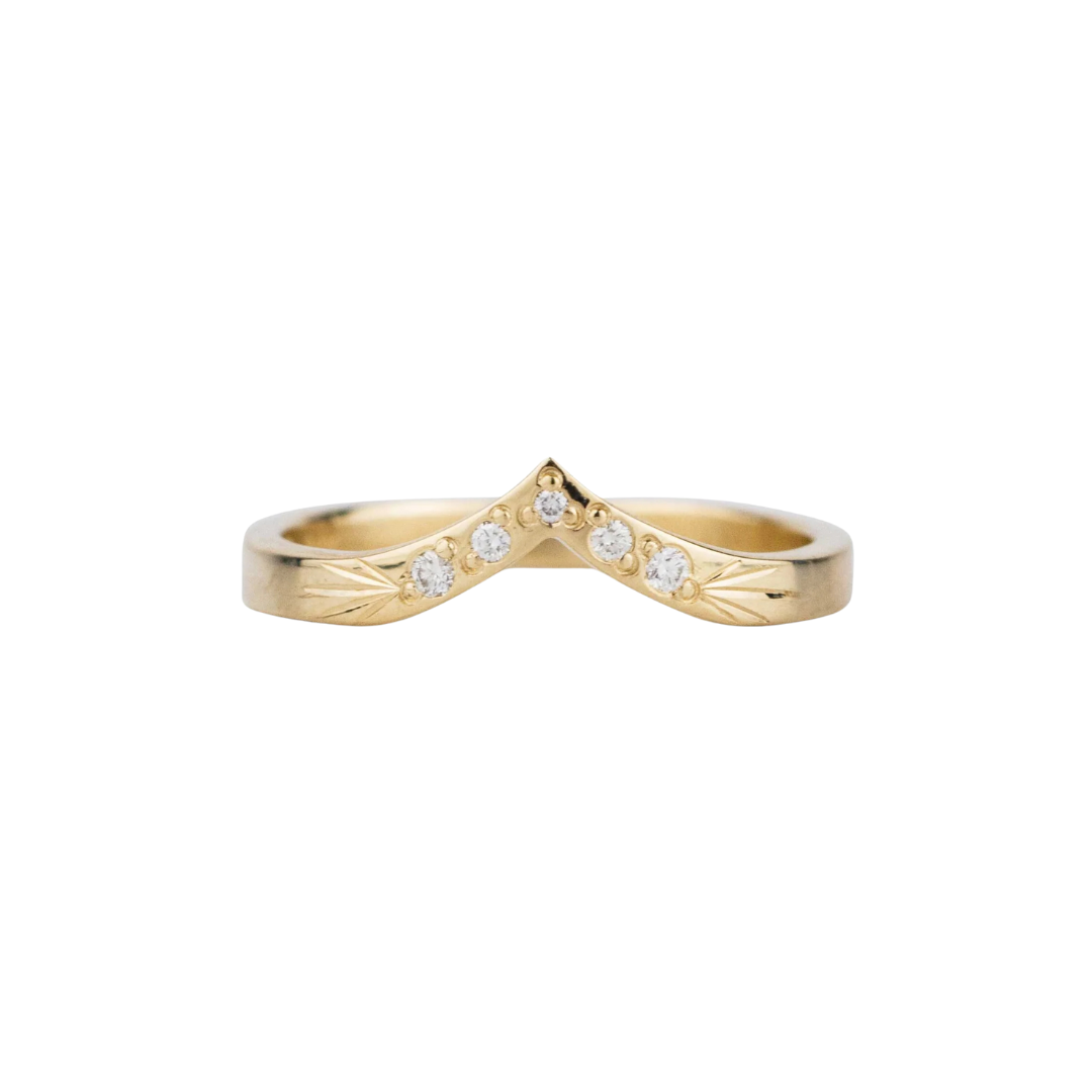 Olympic White Diamond Peaked Band — Commitment, Curated