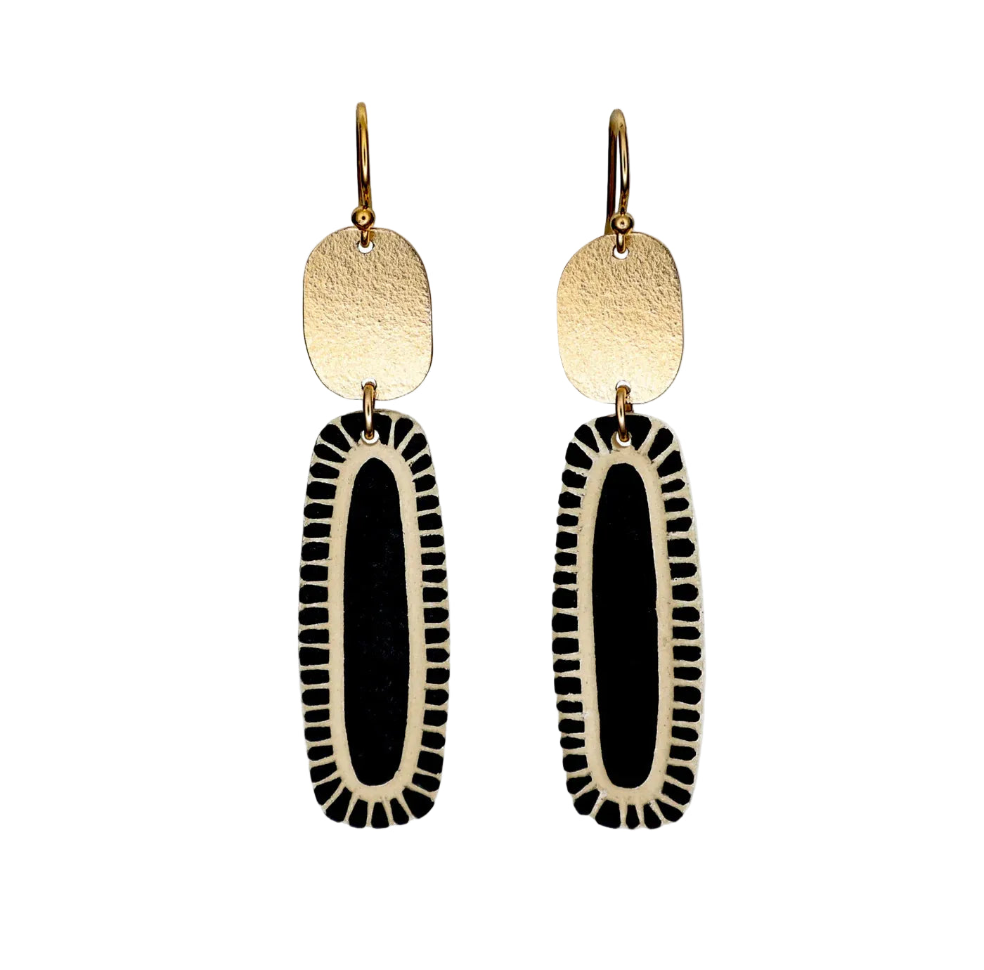 Cyra Earrings - Ceramic + Gold