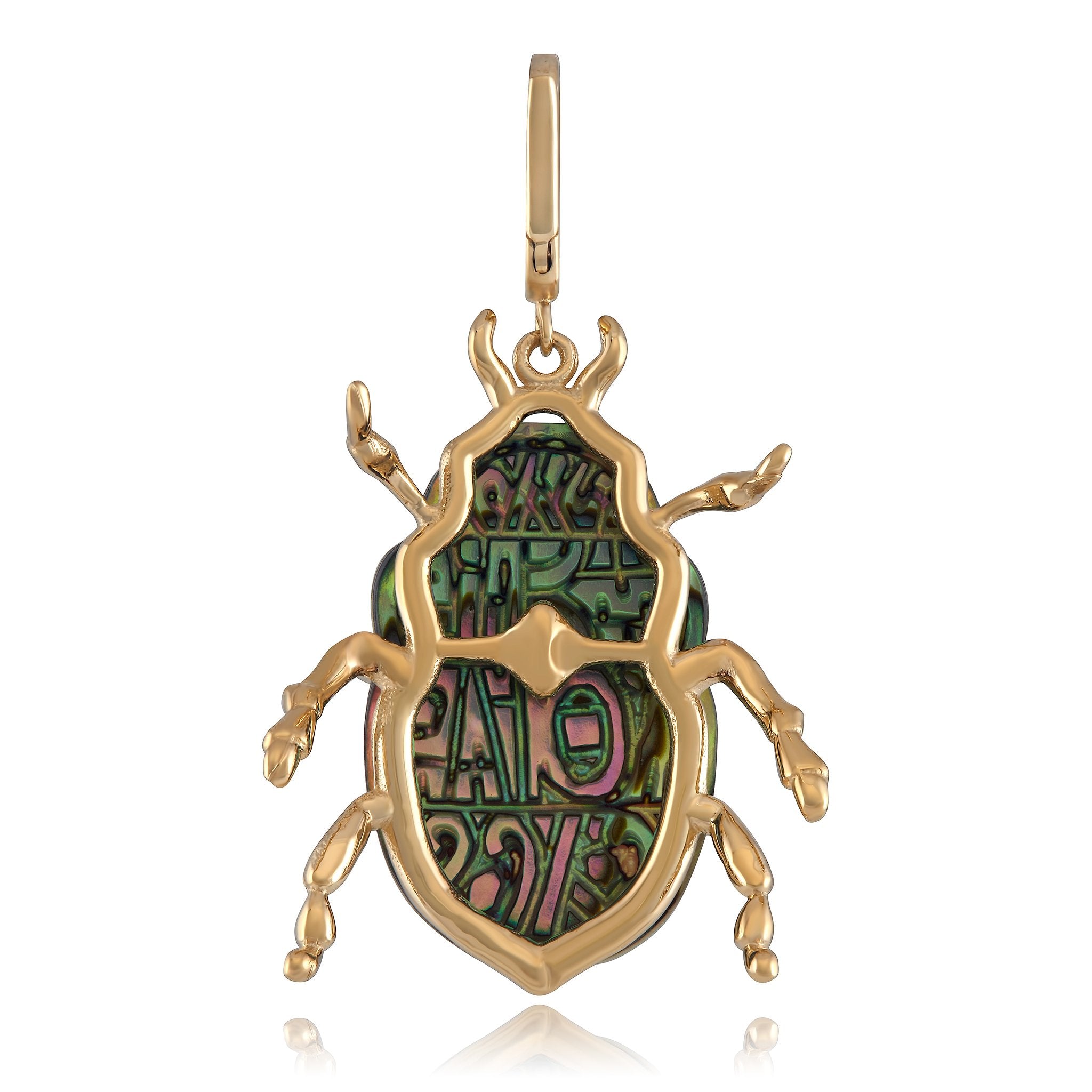 Luminescent Scarab Beetle Charm — Maura Green Trunk Show