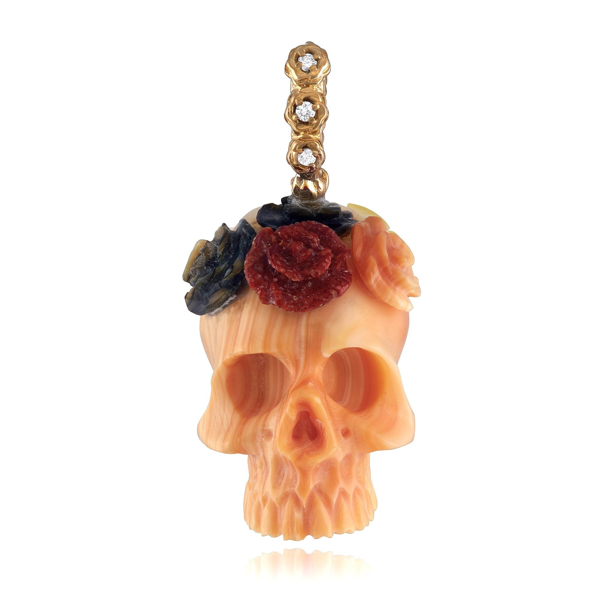 Skull with Flower Crown Charm — Maura Green Trunk Show