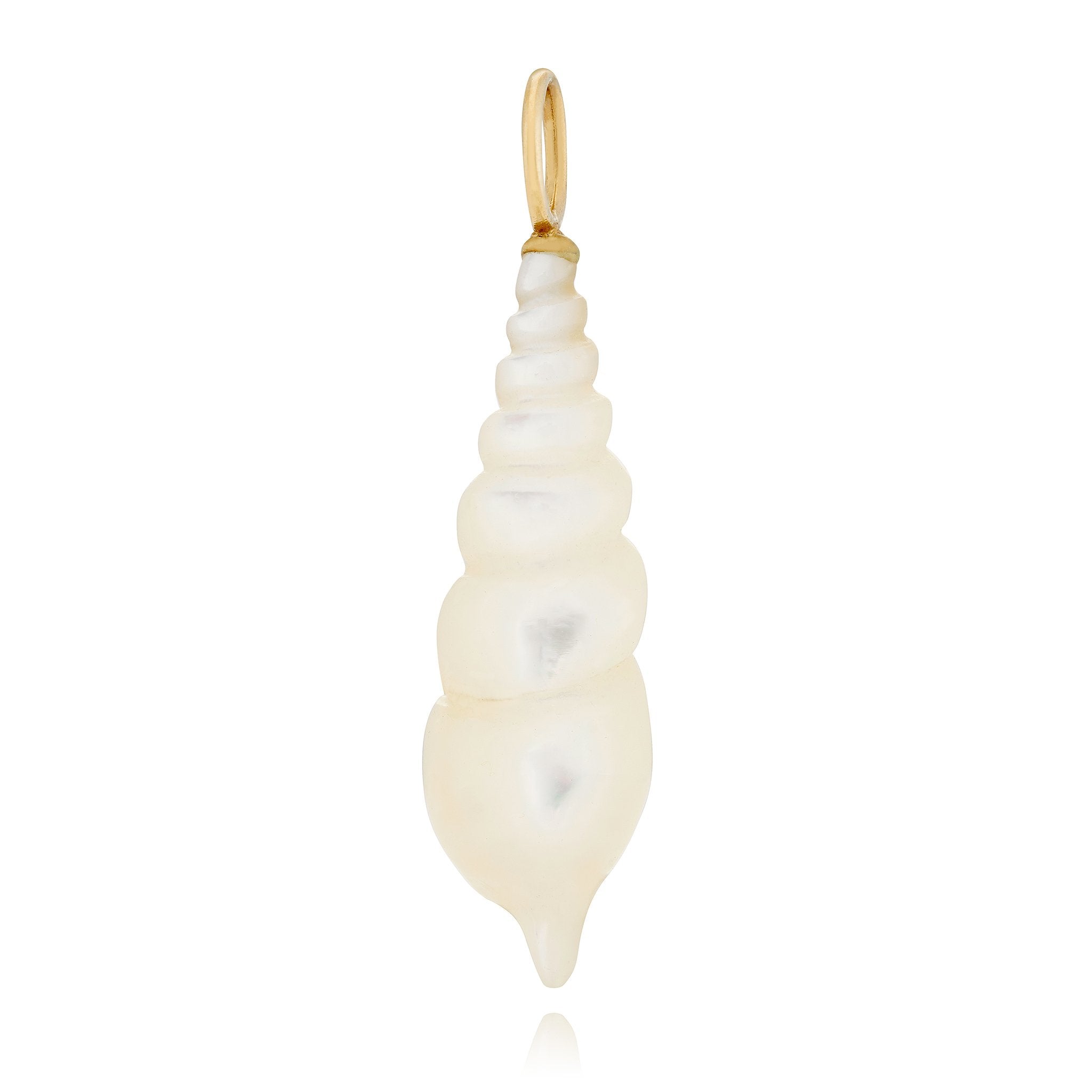 White Mother of Pearl Spiral Shell — Maura Green Trunk Show