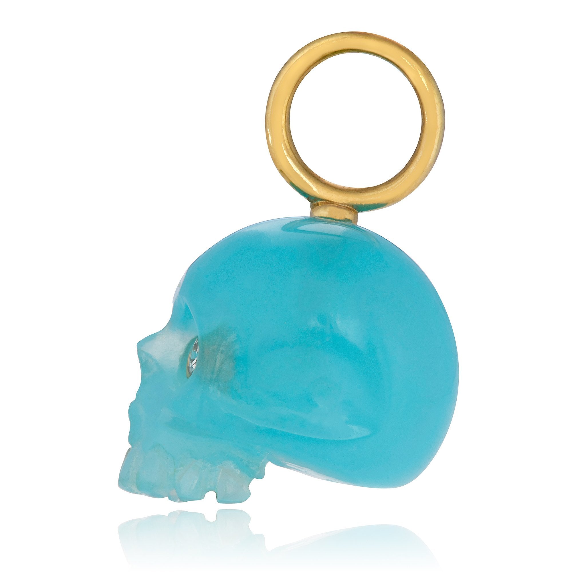 Pacific Blue Chalcedony Skull Baby — Maura Green Trunk Show