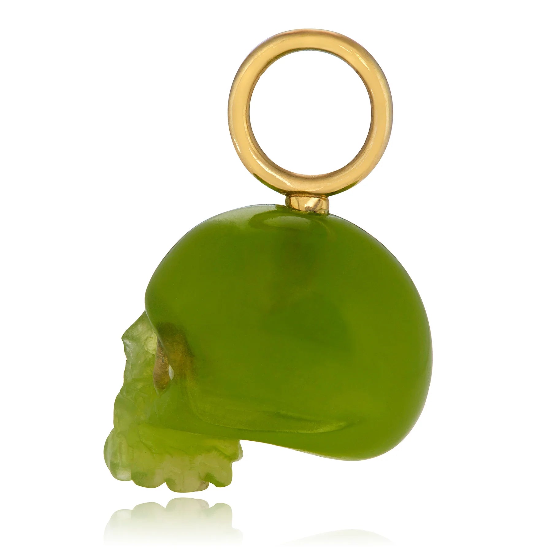 Grass Green Chalcedony Skull Baby — Maura Green Trunk Show