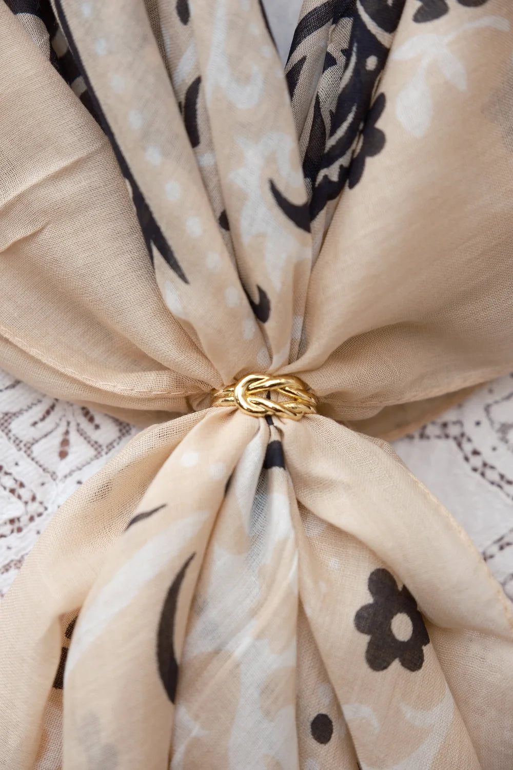 Gold Infinity Scarf Ring