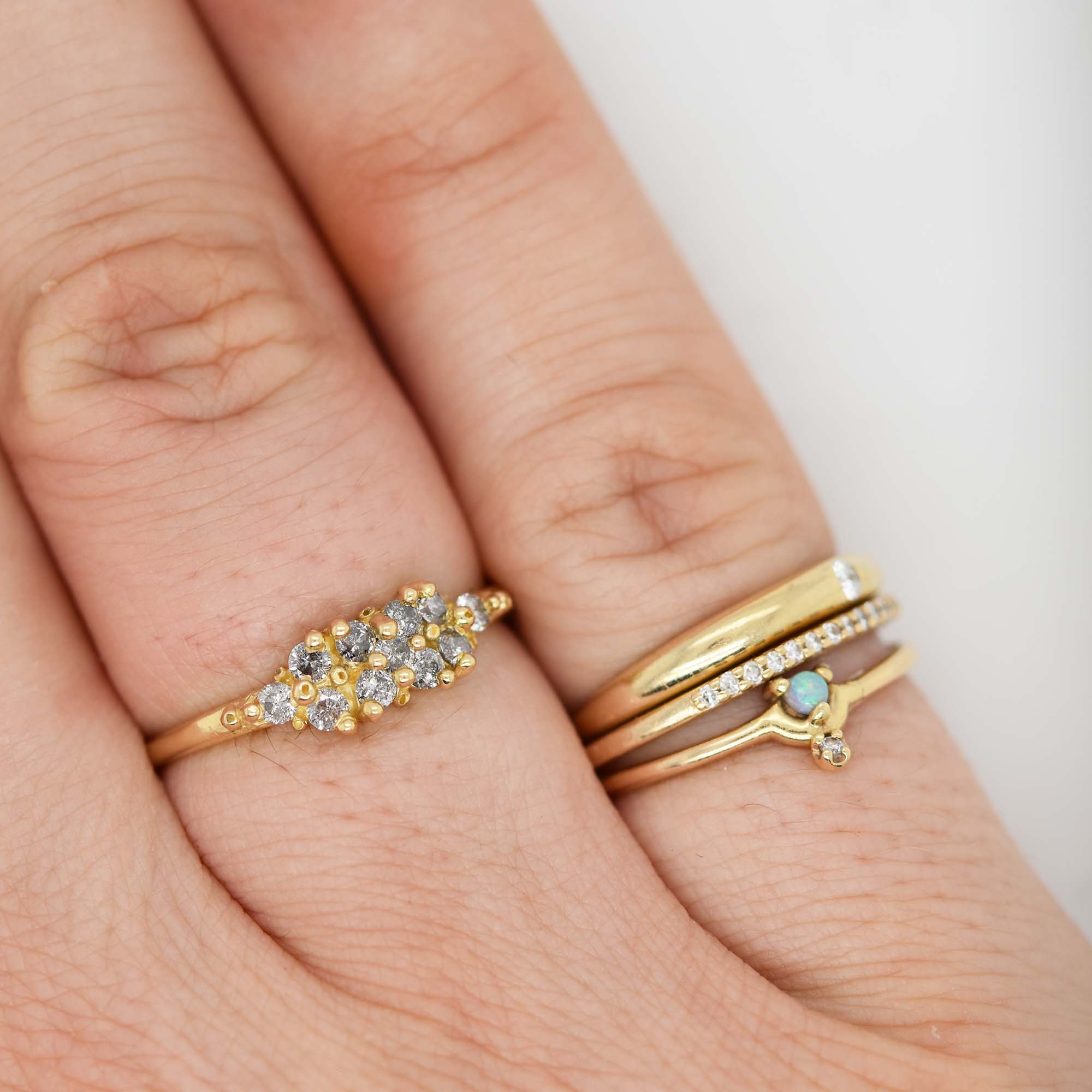 Trandafir Ring - Gray