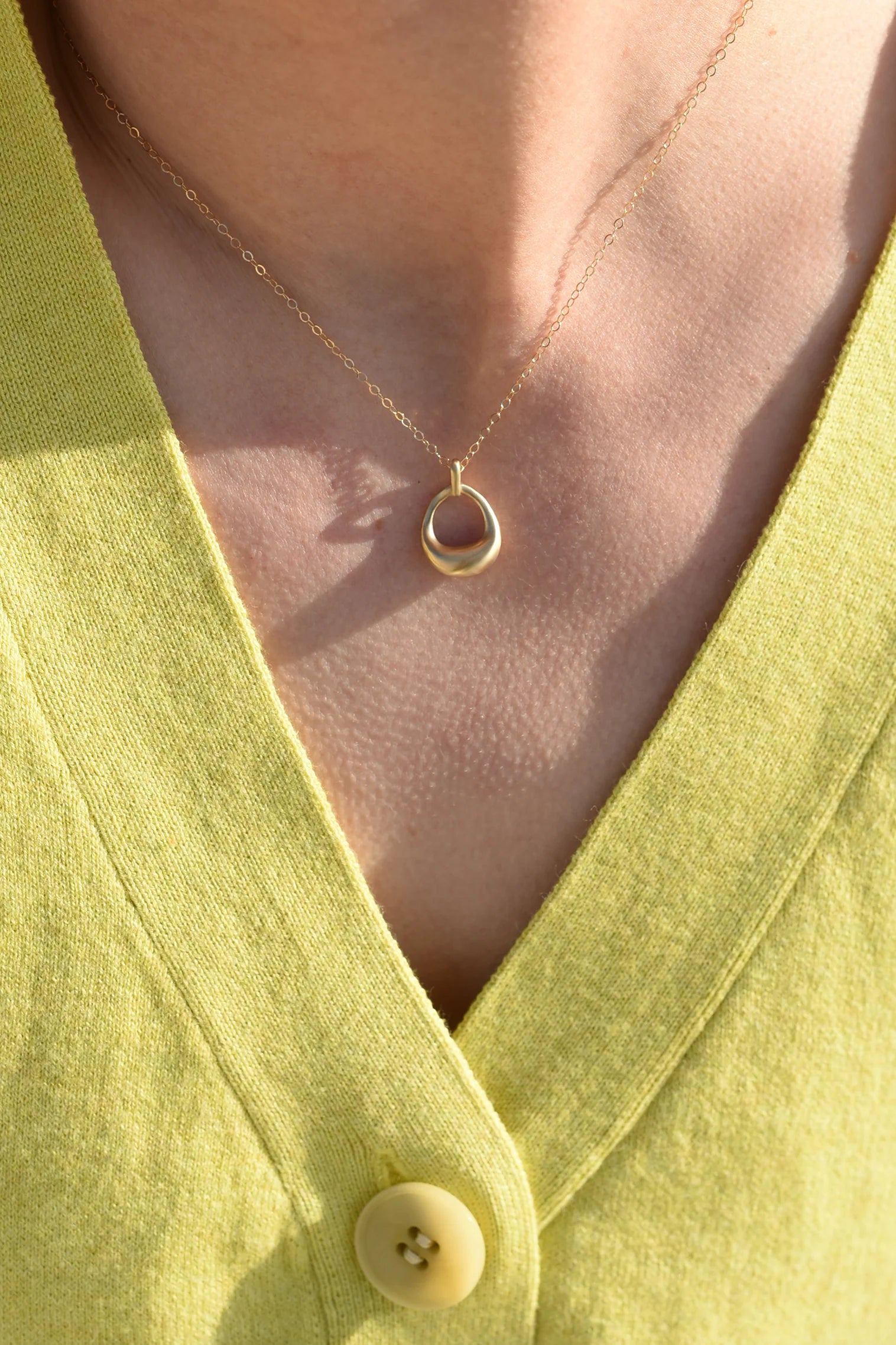 Organic Open Circle Necklace